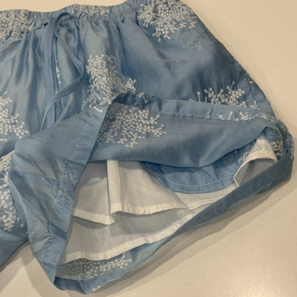 Commense Semi-Sheer Plant Embroidery Casual Shorts Set NWT, Size M - Picture 13 of 17